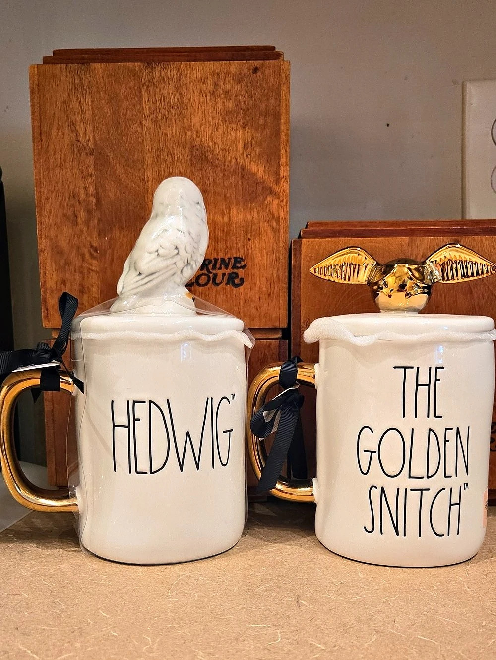 Rae Dunn Harry Potter Hedwig and Golden Snitch Mugs Mug